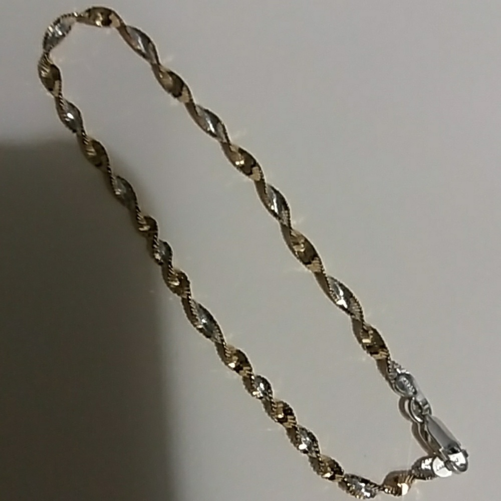 Gold over sterling silver bracelet